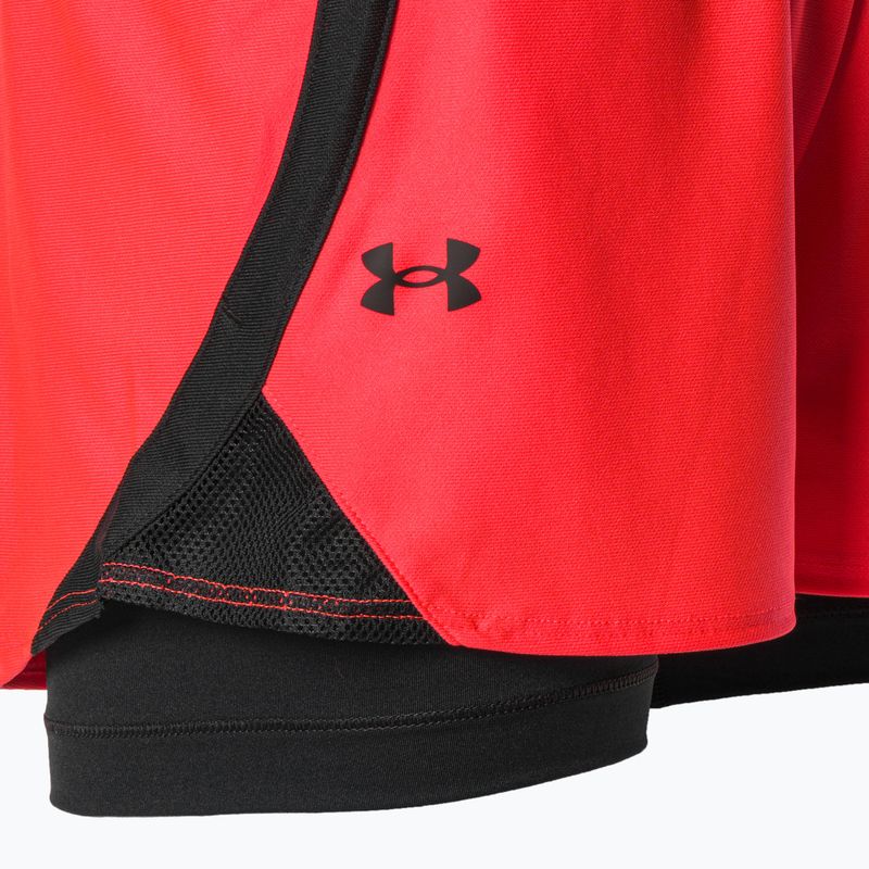 Pantaloni scurți de antrenament pentru femei Under Armour Play Up 2-In-1 beta/negru/negru pentru femei