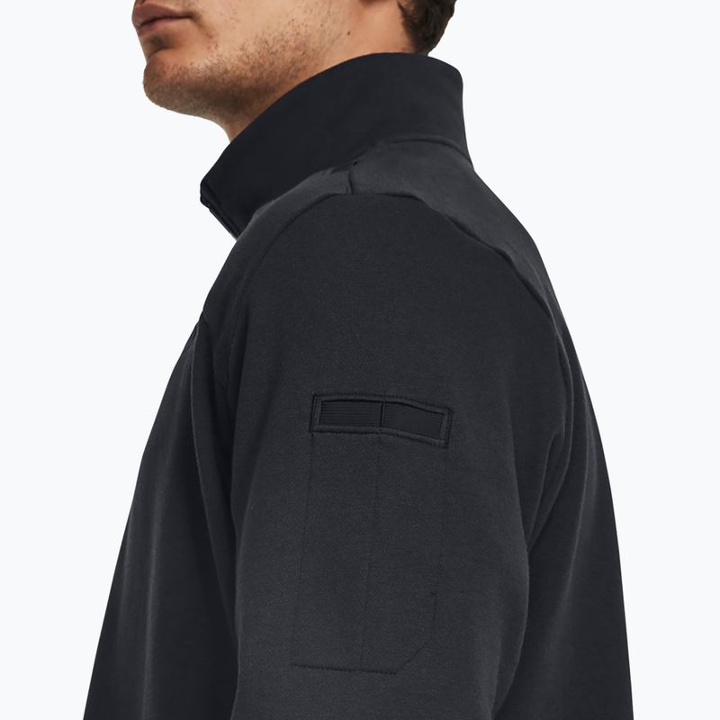 Bluză pentru bărbați Under Armour Tactical Rival Job Fleece 1/4 Zip black / black / black 4