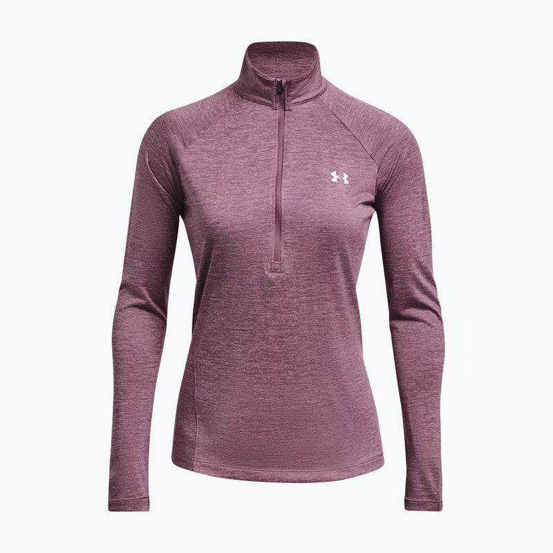 Tricou Under Armour Tech 1/2 Zip pentru femei - Twist misty purple/fresh orchid/metallic silver 4