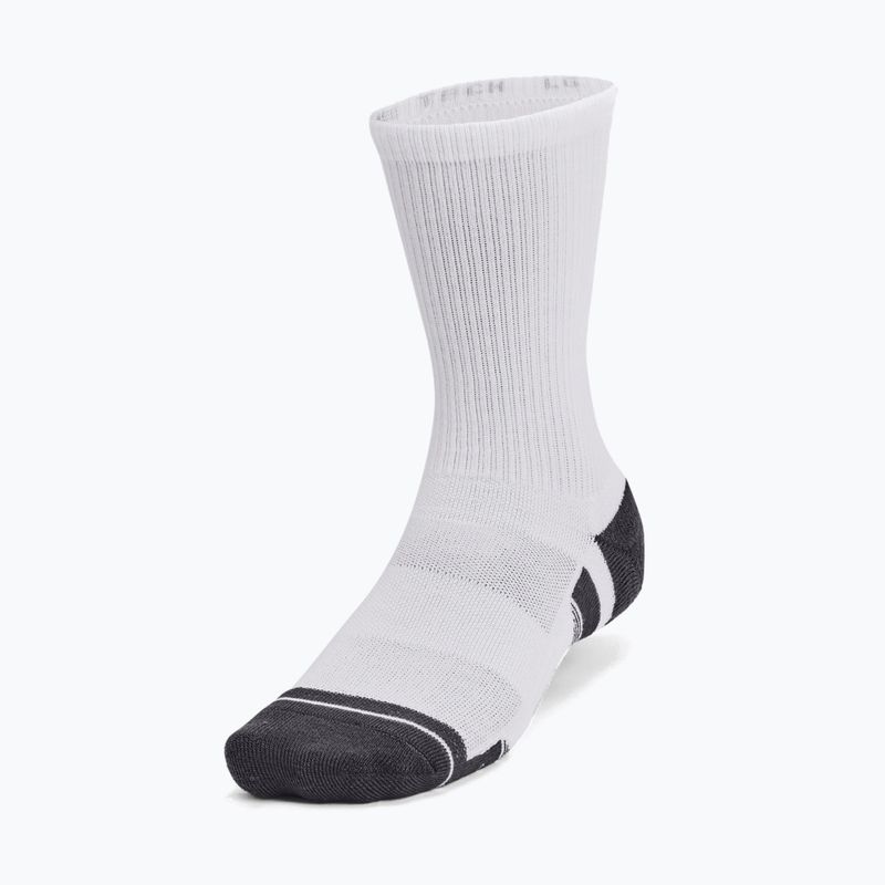 Under Armour Performance Tech 3pk șosete de echipaj alb/alb/jet gri