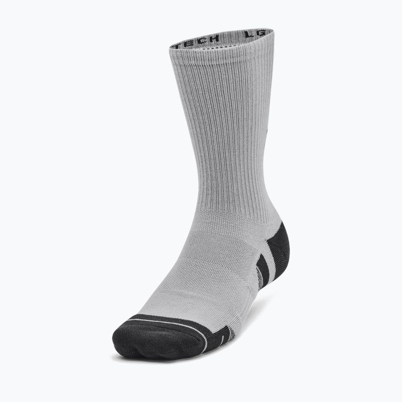 Under Armour Performance Tech 3pk 3pk Crew mod șosete gri/alb/jet gri 11