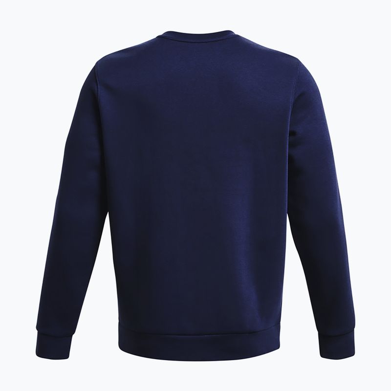 Bluză pentru bărbați Under Armour Essential Fleece Crew midnight navy/white 2