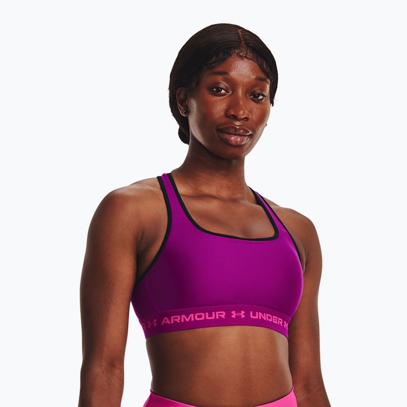 Sutien de fitness Under Armour Crossback Mid mystic magenta/ roz argintiu