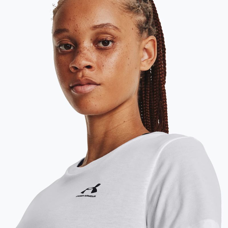 Tricou Under Armour Sportstyle LC pentru femei, alb/negru