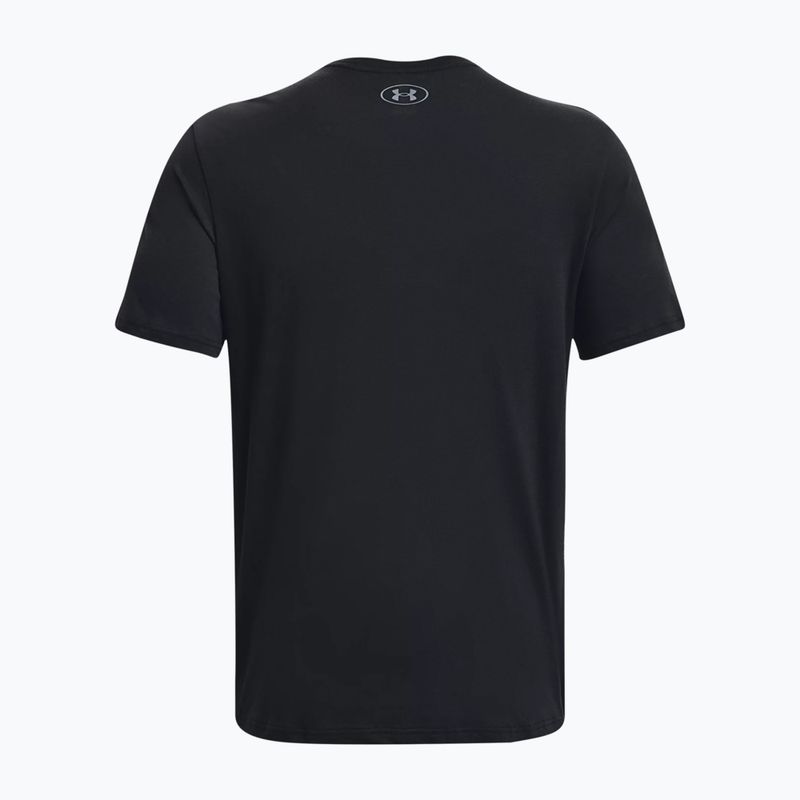 Tricou Under Armour Big Logo Fill pentru bărbați, negru/gri/galben/halo gri 5