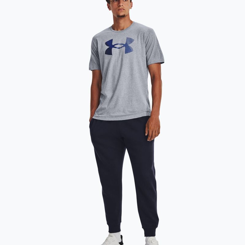 Tricou Under Armour Big Logo pentru bărbați Under Armour T-shirt Fill steel light heather/black/royal 2