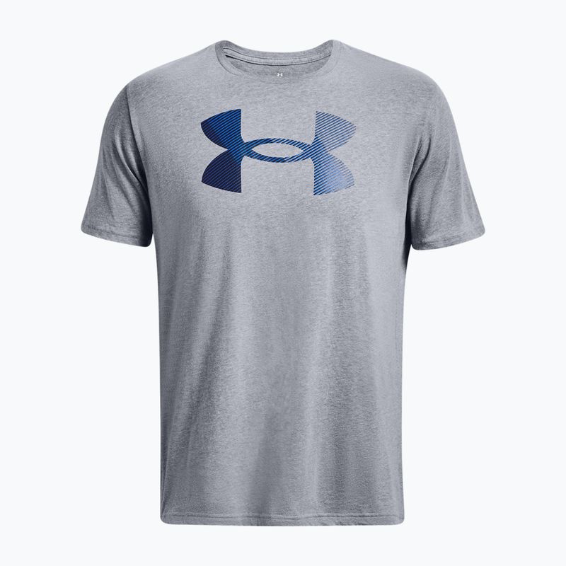 Tricou Under Armour Big Logo pentru bărbați Under Armour T-shirt Fill steel light heather/black/royal 5