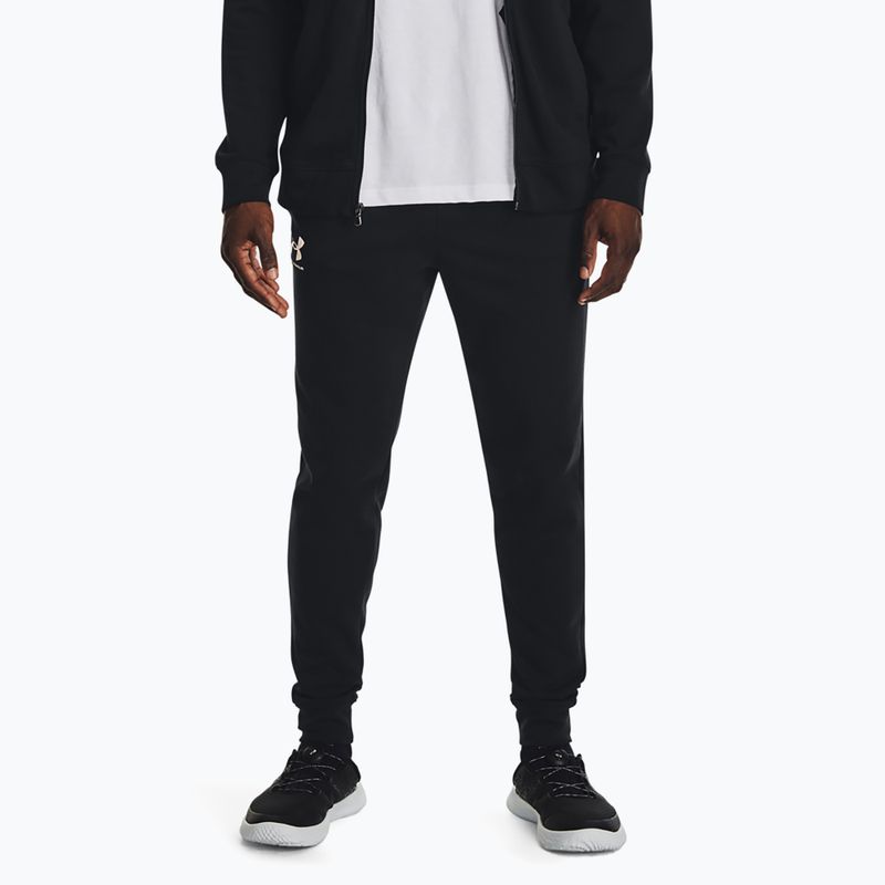 Pantaloni pentru bărbați Under Armour Rival Terry Jogger black/onyx white