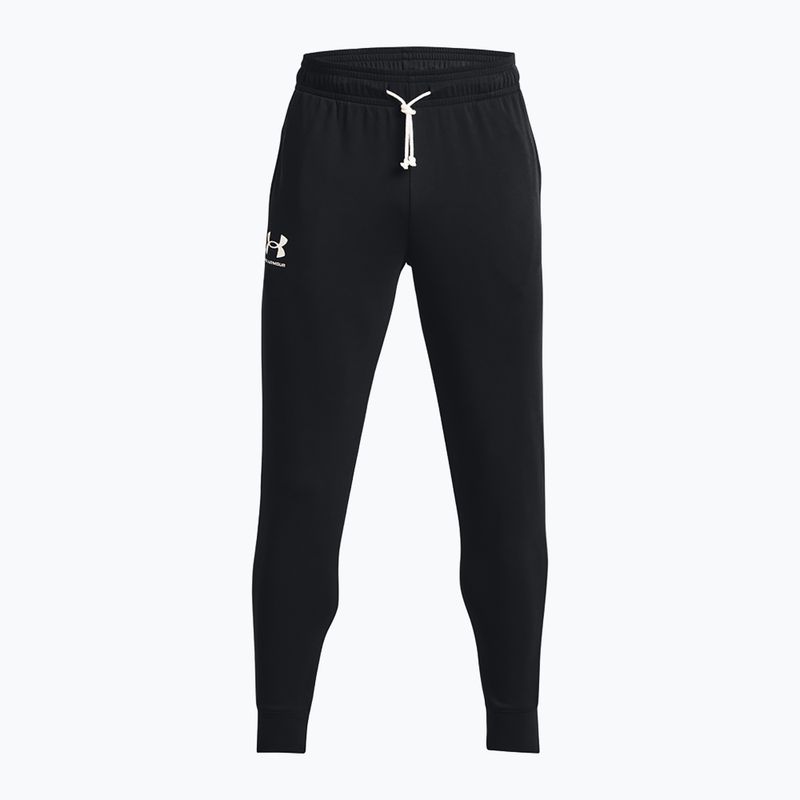 Pantaloni pentru bărbați Under Armour Rival Terry Jogger black/onyx white 5