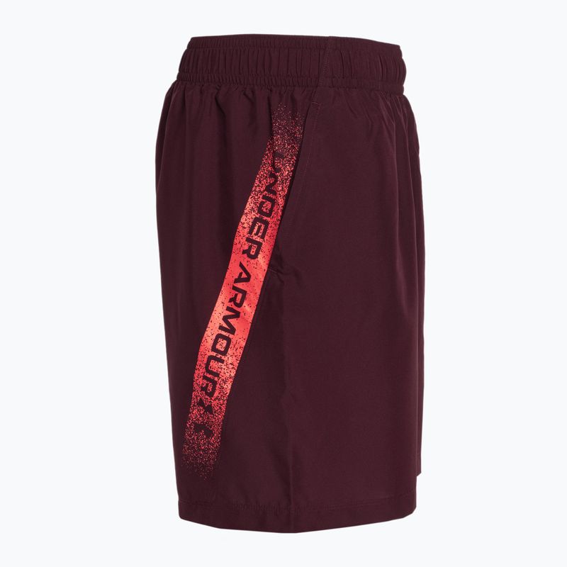 Pantaloni scurți de antrenament Under Armour Woven Graphic pentru bărbați, maro închis/beta. 6