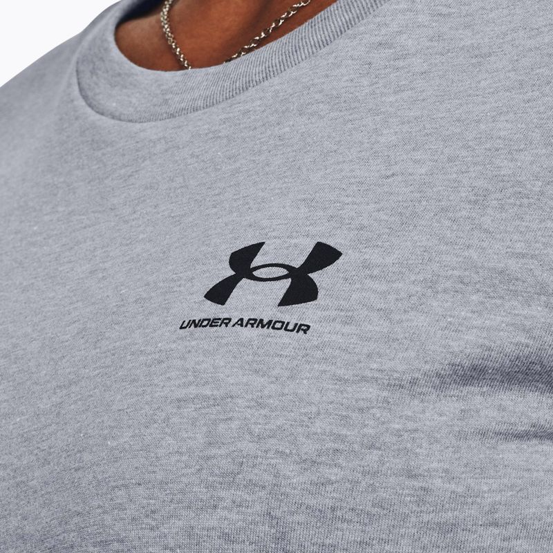 Under Armour Sportstyle LC tricou pentru femei oțel heather deschis/negru