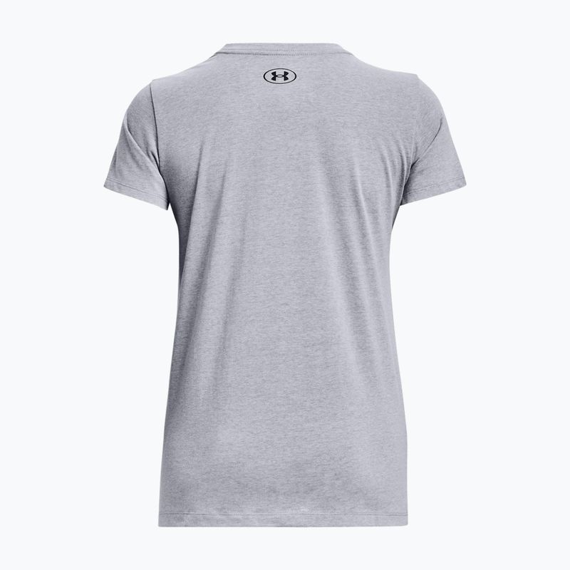 Under Armour Sportstyle LC tricou pentru femei oțel heather deschis/negru
