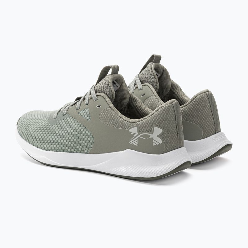 Pantofi de antrenament pentru femei Under Armour W Charged Aurora 2 grove green/grove green/metallic cristal gold 3