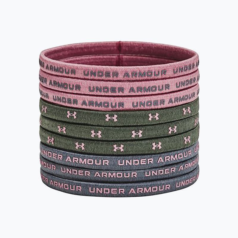 Under Armour Elastic Hair Tie bentițe de păr 9 buc elixir roz/colorado sage/gravel