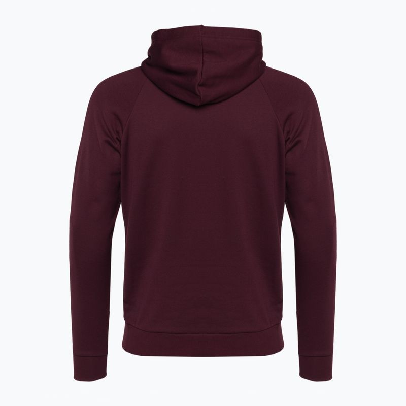 Hanorac cu glugă Under Armour Rival Fleece Logo HD pentru bărbați, maro închis/alb/alb 5