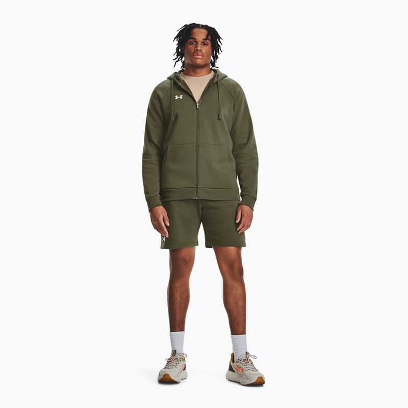 Bluză pentru bărbați Under Armour Rival Fleece FZ Hoodie navy dd green/white 2