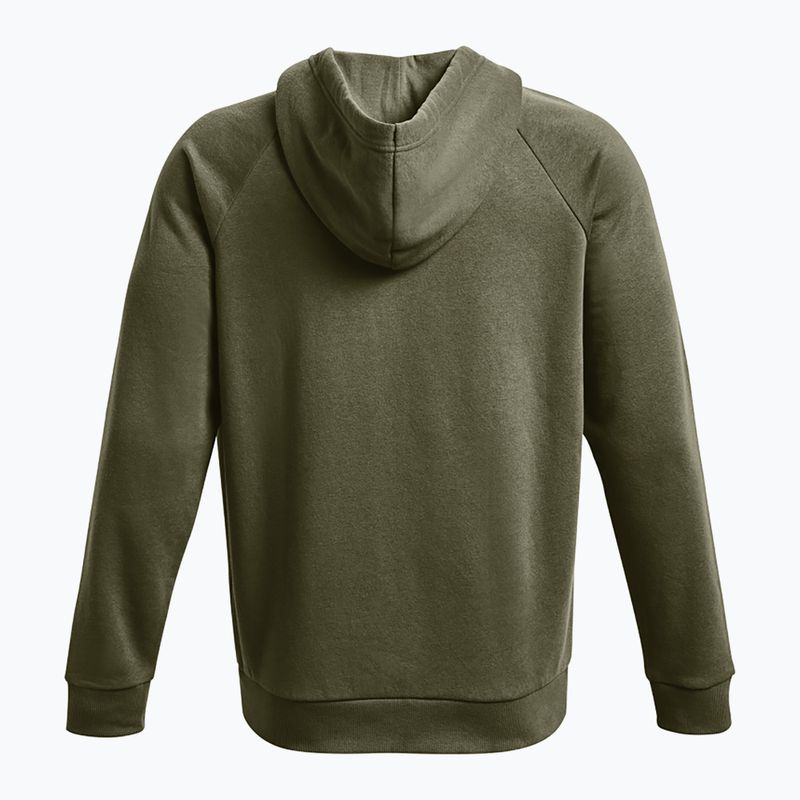 Bluză pentru bărbați Under Armour Rival Fleece FZ Hoodie navy dd green/white 6