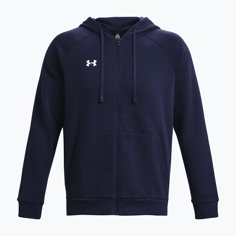 Hanorac de antrenament pentru bărbați Under Armour Rival Fleece FZ midnight navy/white 5