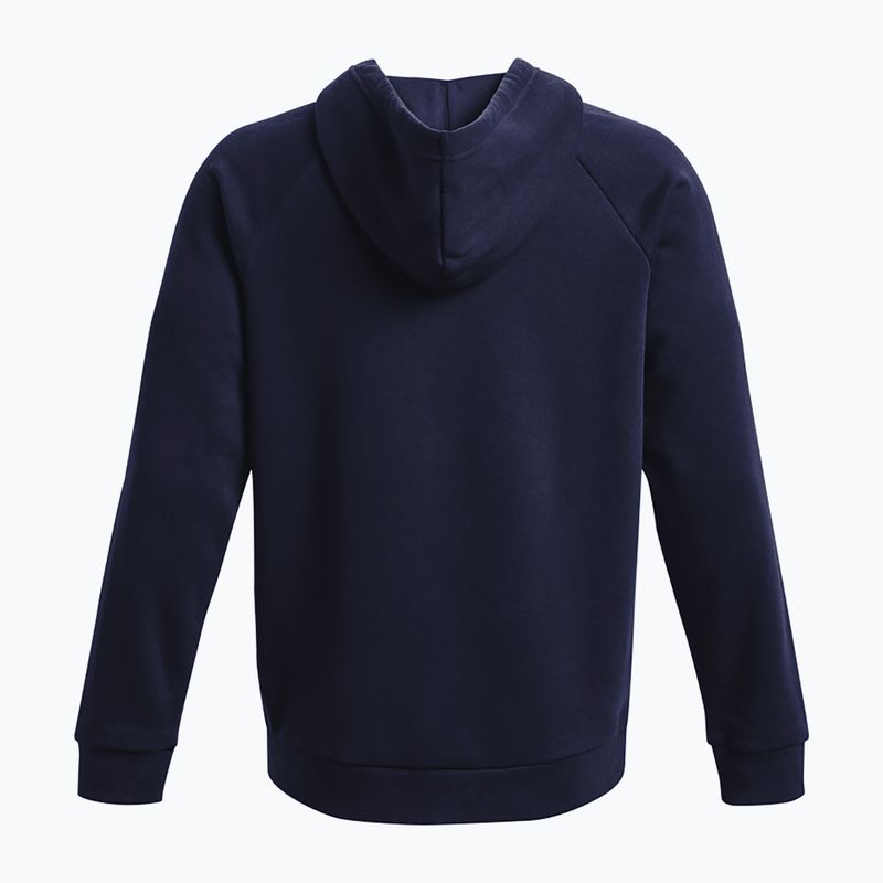 Hanorac de antrenament pentru bărbați Under Armour Rival Fleece FZ midnight navy/white 6