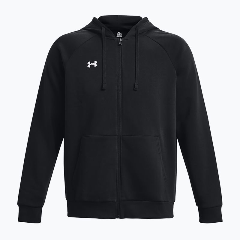 Bluză pentru bărbați Under Armour Rival Fleece FZ Hoodie black/white 6