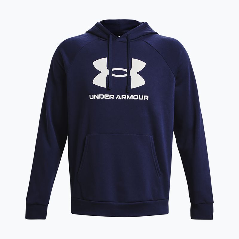 Bluză pentru bărbați Under Armour Rival Fleece Logo HD midnight navy/white 5