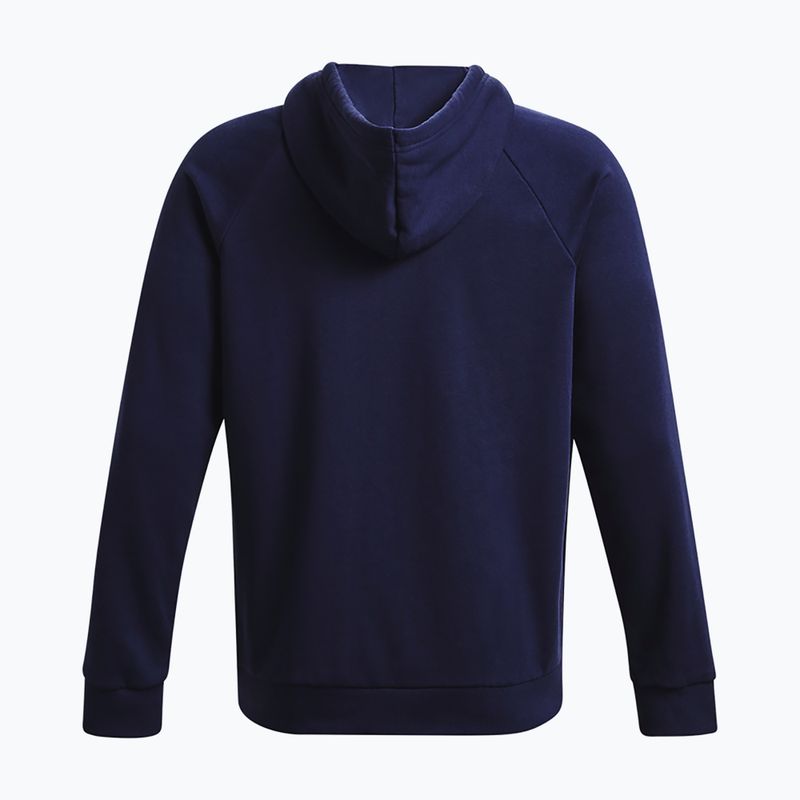 Bluză pentru bărbați Under Armour Rival Fleece Logo HD midnight navy/white 6