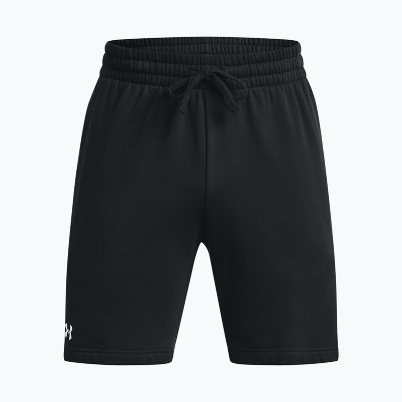 Pantaloni scurți de antrenament Under Armour Rival Fleece pentru bărbați negru/alb 4