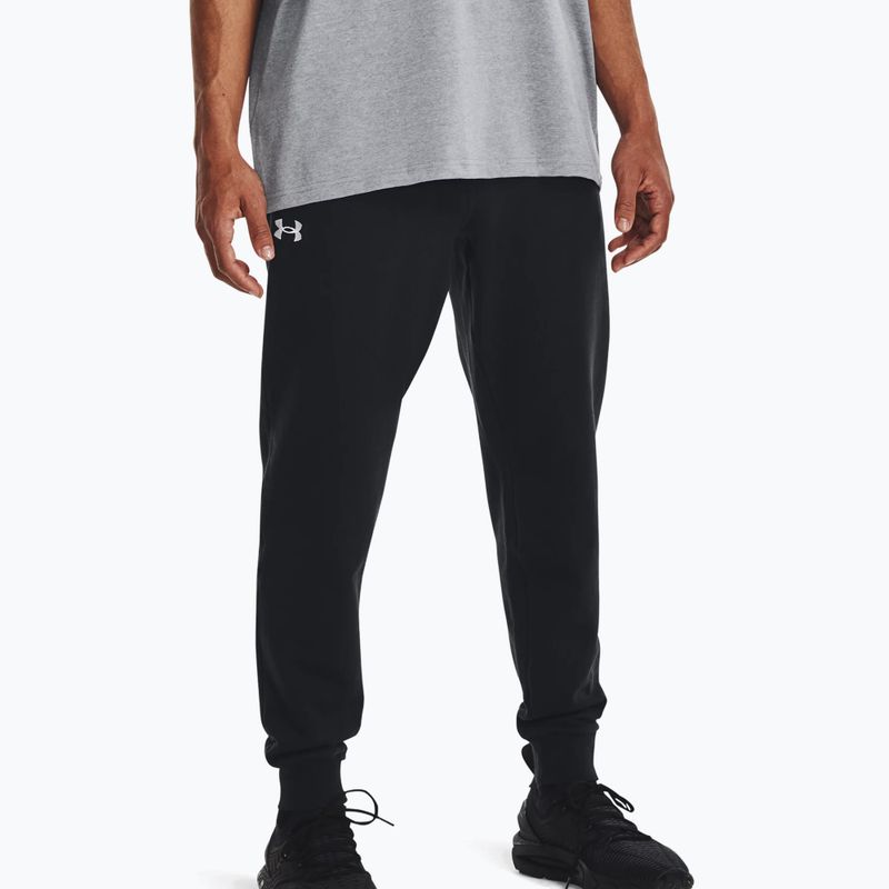 Pantaloni de antrenament pentru bărbați Under Armour Rival Fleece Joggers negru/alb negru/alb