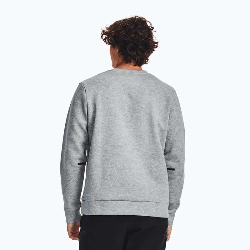 Bluză pentru bărbați Under Armour Unstoppable Fleece Crew mod gray/black 3