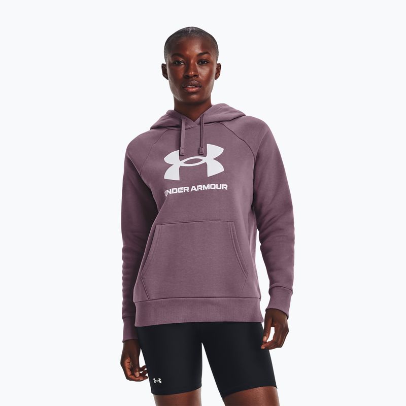 Hanorac de antrenament pentru femei Under Armour Rival Fleece Big Logo misty purple/white