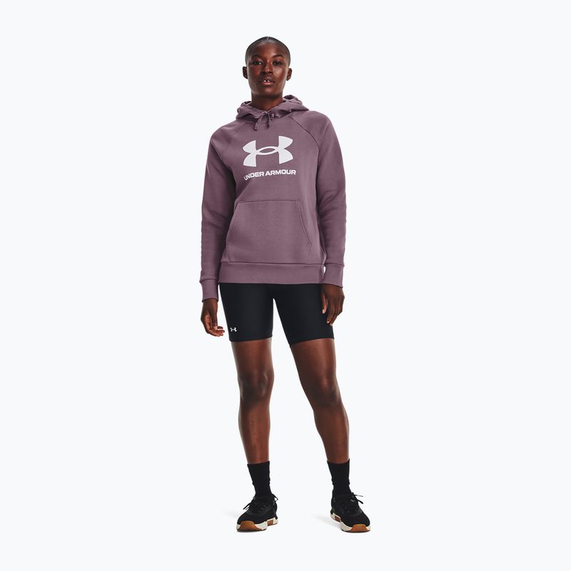 Hanorac de antrenament pentru femei Under Armour Rival Fleece Big Logo misty purple/white 2