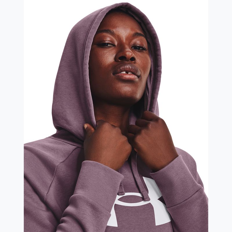 Hanorac de antrenament pentru femei Under Armour Rival Fleece Big Logo misty purple/white 4