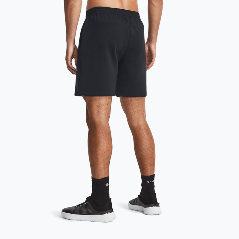 Pantaloni scurți de antrenament pentru bărbați Under Armour Unstoppable Fleece black/black 3