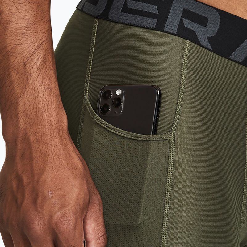 Colanți de antrenament pentru bărbați Under Armour HeatGear marine od green/white 4