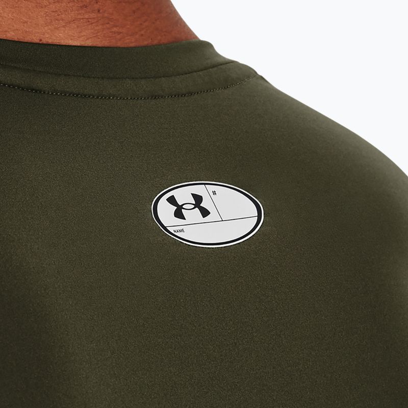 Tricou de antrenament pentru bărbați Under Armour HG Armour Comp SS marină din verde/alb pentru bărbați Under Armour 3