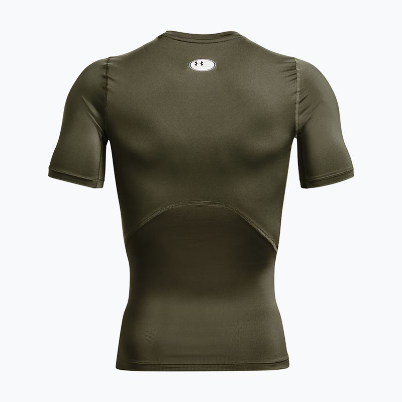 Tricou de antrenament pentru bărbați Under Armour HG Armour Comp SS marină din verde/alb pentru bărbați Under Armour 5