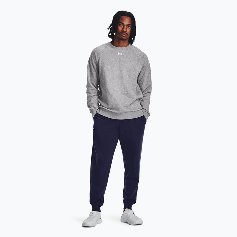 Bluză pentru bărbați Under Armour Rival Fleece Crew castlerock light heather/white 2