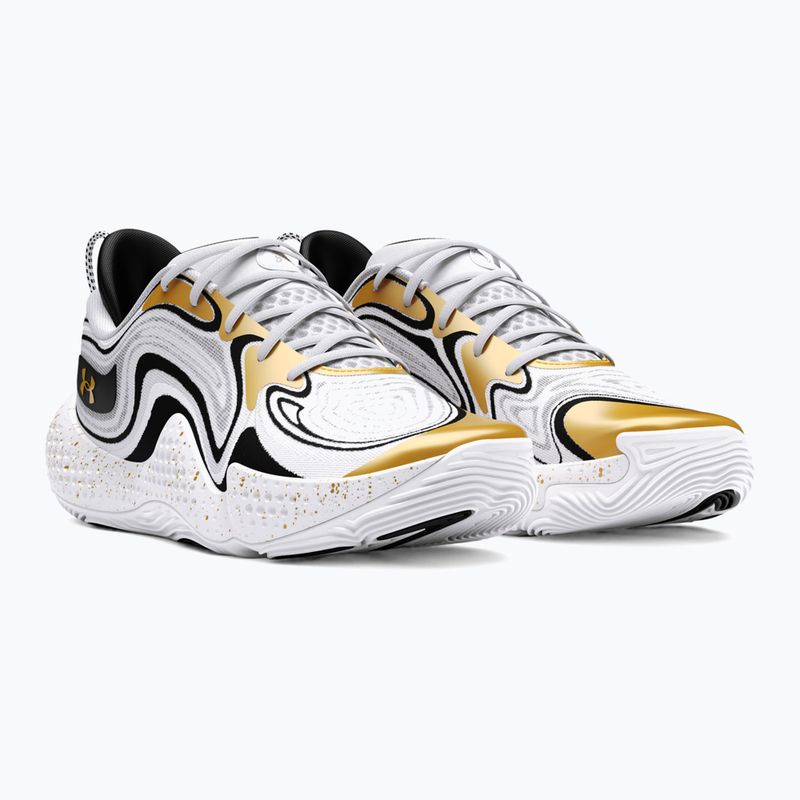 Încălțăminte de baschet Under Armour Spawn 6 white/black/metallic gold 8