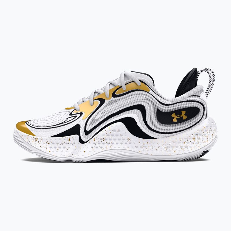 Încălțăminte de baschet Under Armour Spawn 6 white/black/metallic gold 10