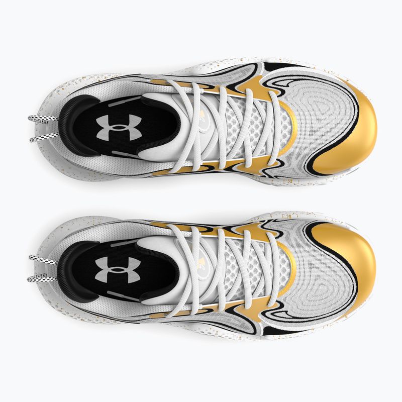 Încălțăminte de baschet Under Armour Spawn 6 white/black/metallic gold 11