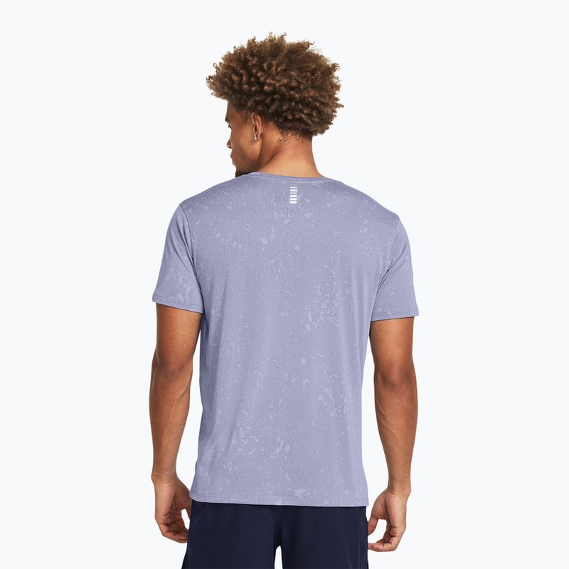 Tricou de alergare pentru bărbați Under Armour Streaker Splatter celeste/starlight/reflective 2