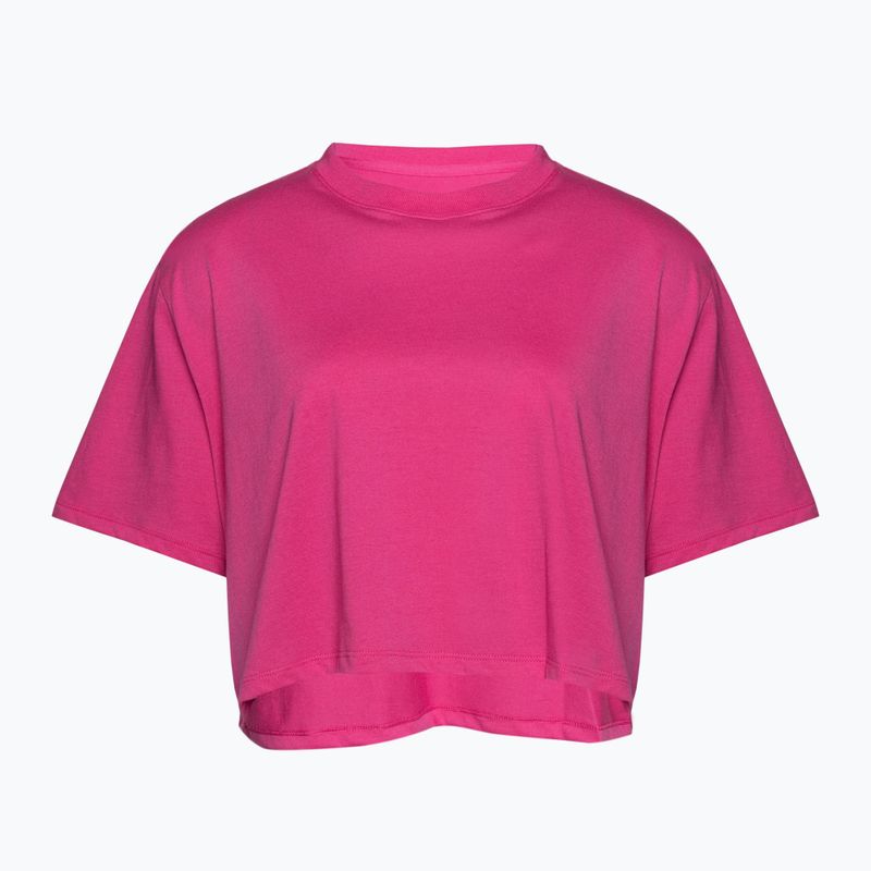 Tricou de antrenament pentru femei Under Armour Campus Boxy Crop astro pink/black