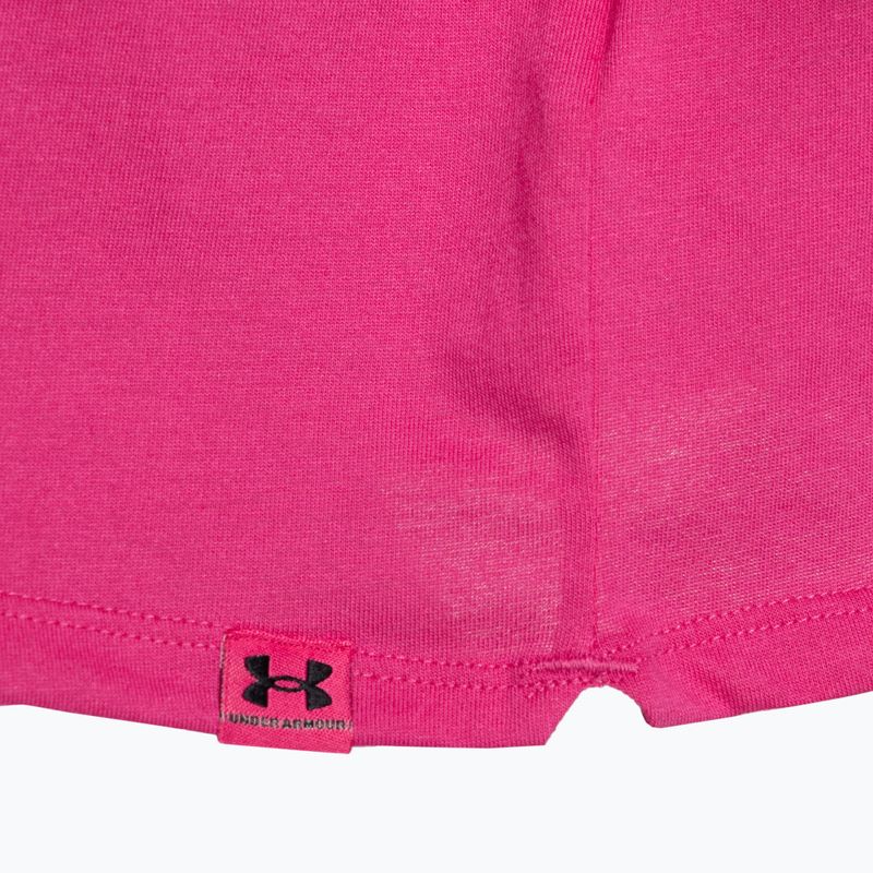 Tricou de antrenament pentru femei Under Armour Campus Boxy Crop astro pink/black 3