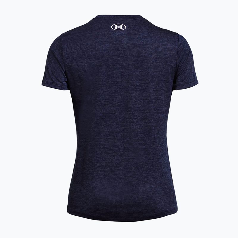 Tricou de antrenament pentru femei  Under Armour Tech V-Twist midnight navy/white 2