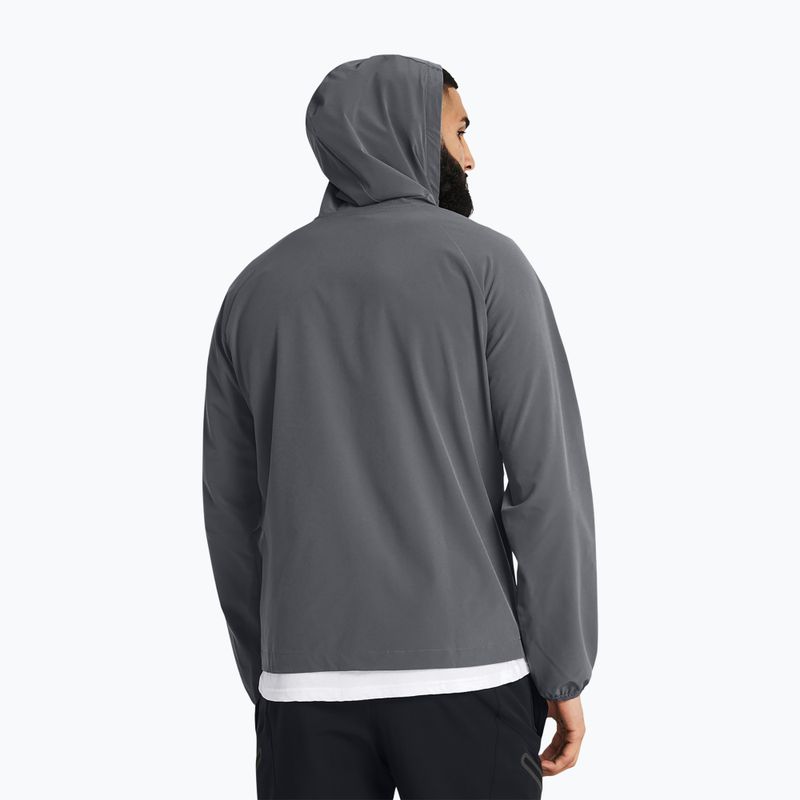 Geacă pentru bărbați Under Armour Stretch Woven Windbreaker pitch gray/black 2