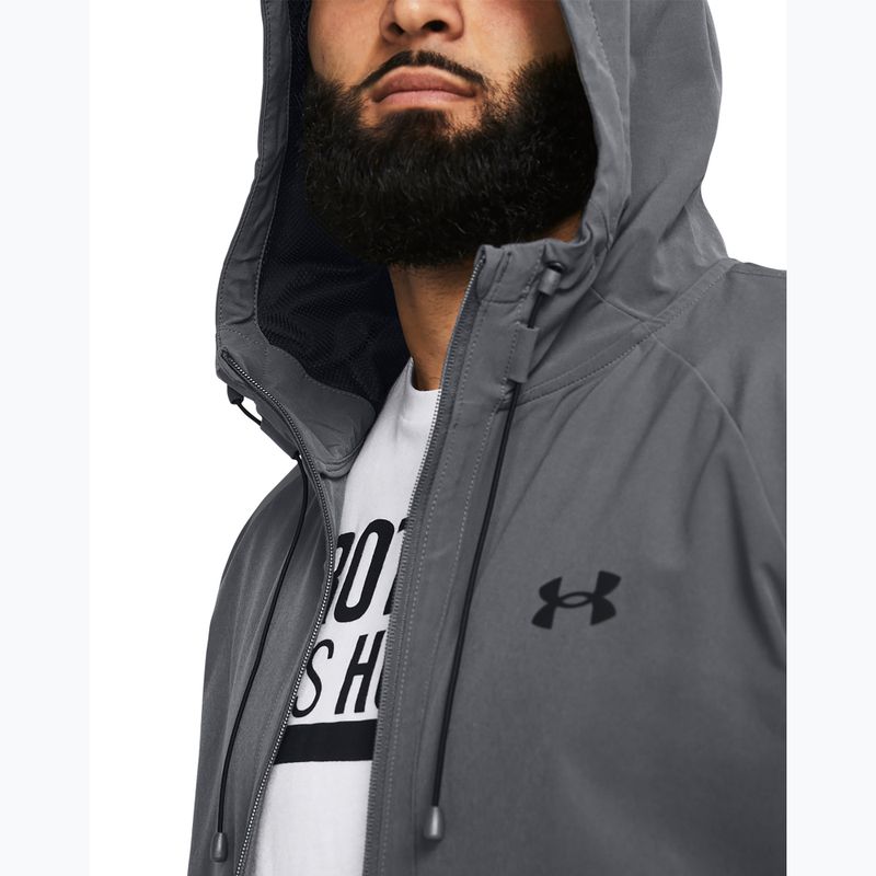 Geacă pentru bărbați Under Armour Stretch Woven Windbreaker pitch gray/black 3