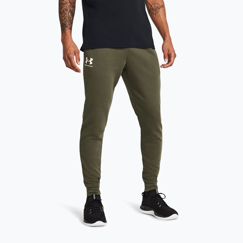Pantaloni pentru bărbați Under Armour Rival Terry Jogger marine od green/onyx white