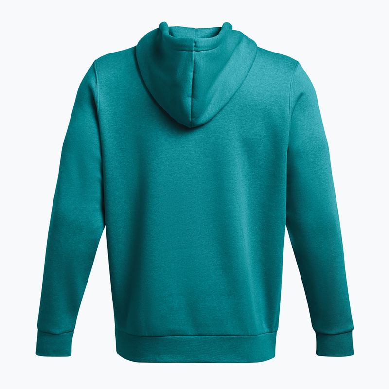 Bluză pentru bărbați Under Armour Essential Fleece Hoodie circuit teal light heather/circuit teal 6