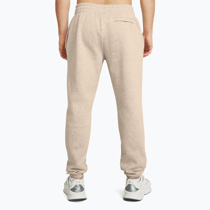 Pantaloni de antrenament pentru bărbați Under Armour Essential Fleece Joggers timberwolf taupe light hthr/timberwolf taupe 3