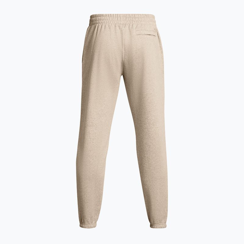 Pantaloni de antrenament pentru bărbați Under Armour Essential Fleece Joggers timberwolf taupe light hthr/timberwolf taupe 7